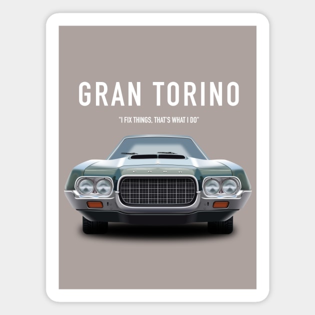 Gran Torino - Alternative Movie Poster Magnet by MoviePosterBoy